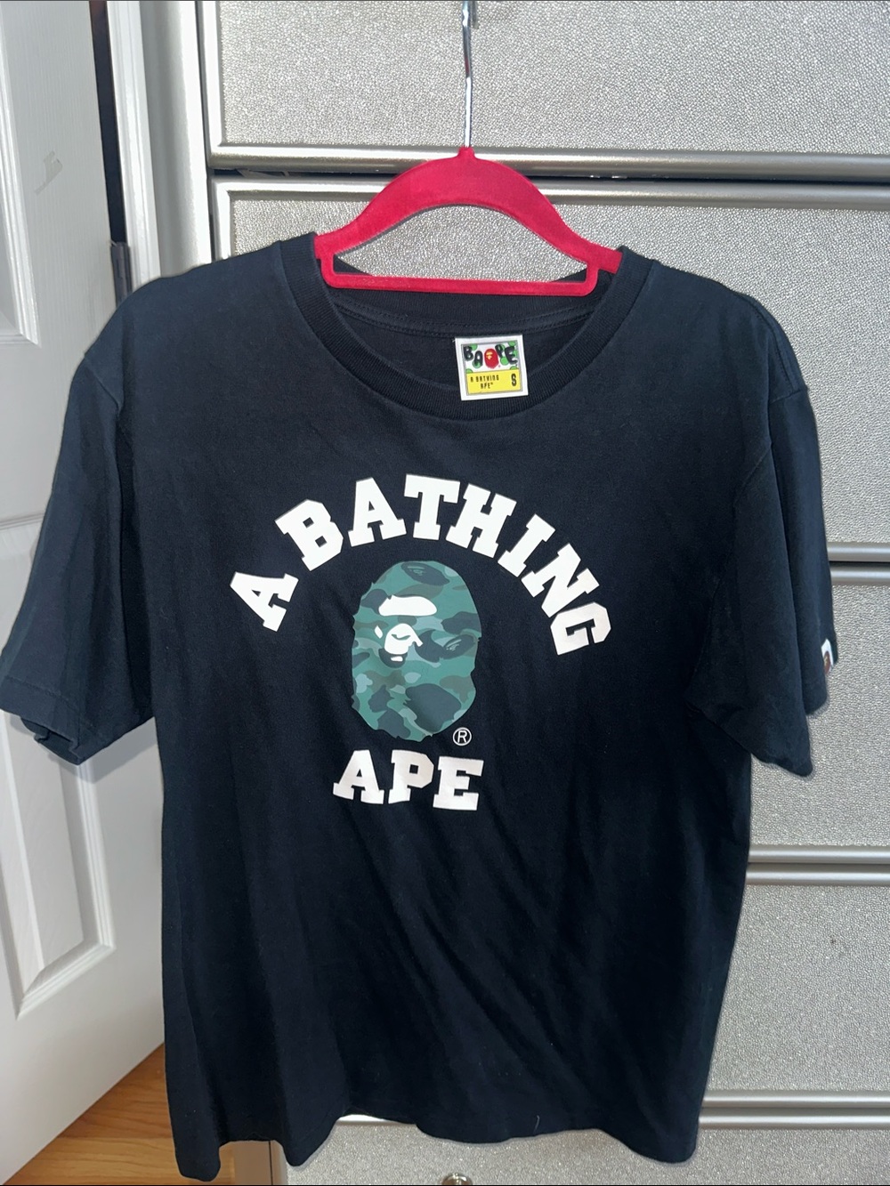 Authentic BAPE A Bathing Ape Shark Graphic Tee in Black SZ SM